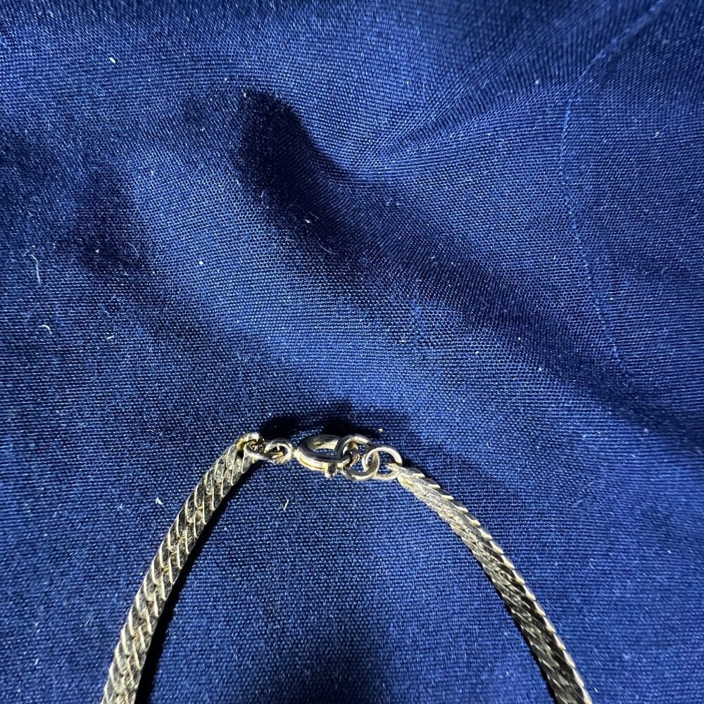 Gold-Tone & White Statement Necklaces Set Of 2 With Adjustable Chain Detail - Picture 5 of 5